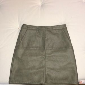 Faux Fo Leather Skirt